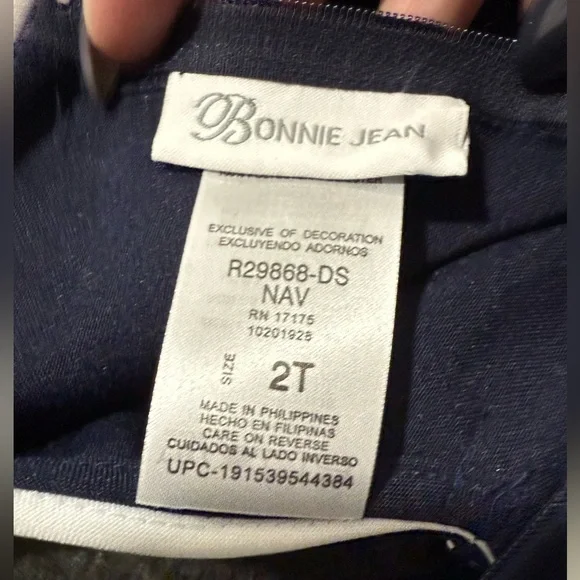 Vintage 90s Sailor Dress - Navy/White 2T - Picture 5 of 8